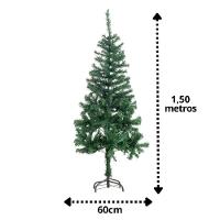 Árvore De Natal Pinheiro Verde Prime Tradicional 300 Galhos 1,50m Pés De Ferro - Bela Flor - 3