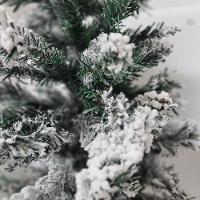 Jogo 2 Pinheiros Enfeite De Mesa Nevado Rústico Luxo Base Linho Juta 60cm - Bela Flor