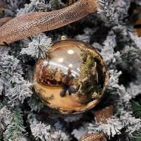 Bola Natal Gigante Rosê Lisa 20cm - Bela Flor - 2