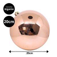 Bola Natal Gigante Rosê Lisa 20cm - Bela Flor - 3