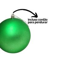 Conjunto 6 Bolas De Natal Verde Prime Texturas Mistas 10cm Glitter, Brilho E Fosca