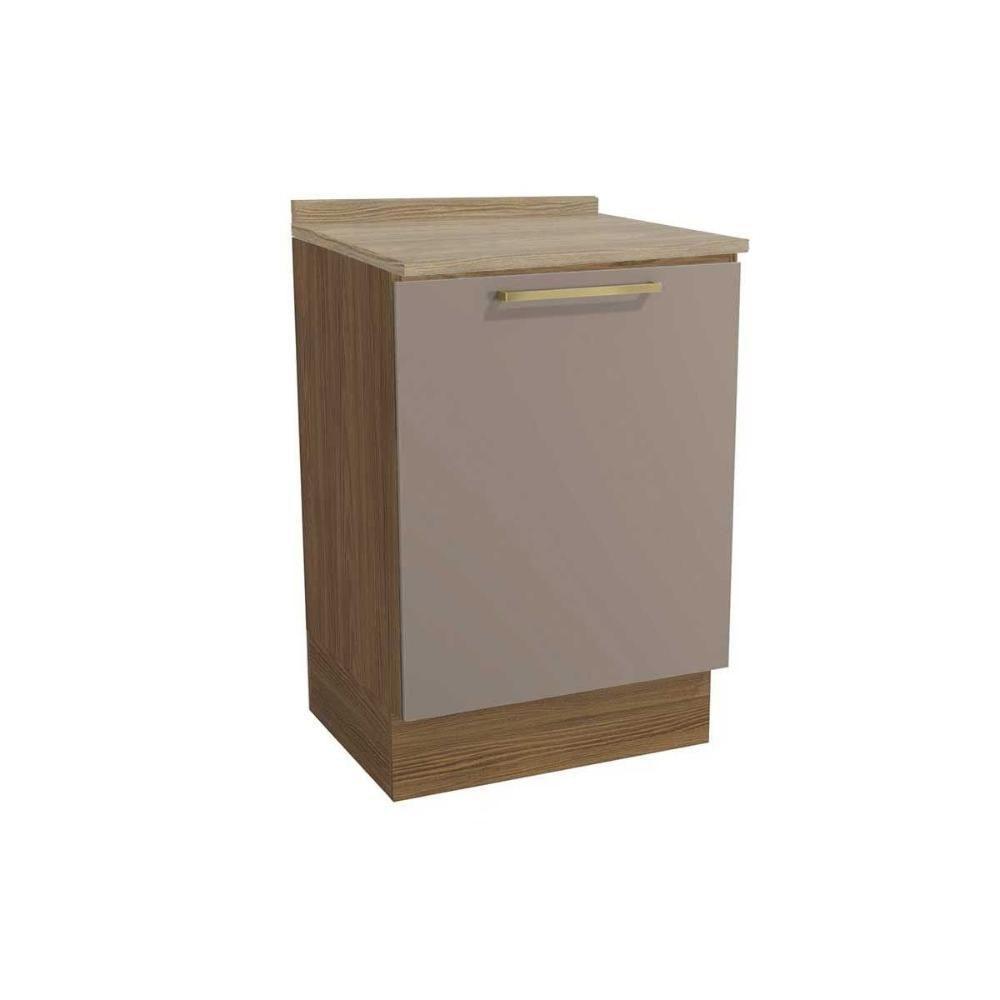 Balcão Cozinha P- Cooktop C- Tampo Botanic M629 C- 1 Porta 60cm Nogueira-fendi-nogueira - Kappesberg - 1