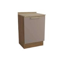 Balcão Cozinha P- Cooktop C- Tampo Botanic M629 C- 1 Porta 60cm Nogueira-fendi-nogueira - Kappesberg - 1