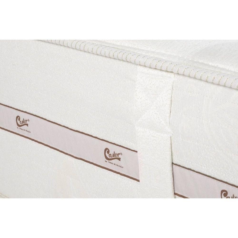 Cama Box : Colchão Molas Pocket Ensacadas Castor Kingdom Aloe Vera + Base Crc Courano White (193x203) - 4