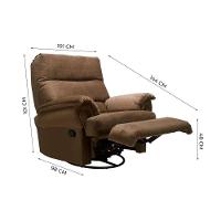 Poltrona Reclinável C- Massagem P- Sala Mh 1217 Two Way Suede Marrom - Herval - 9