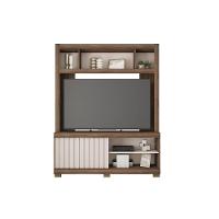 Estante P- Sala Até 65 Pol Cinne C- Ripado Pés 160x203cm Nogueira San Remo-off White - Caemmun