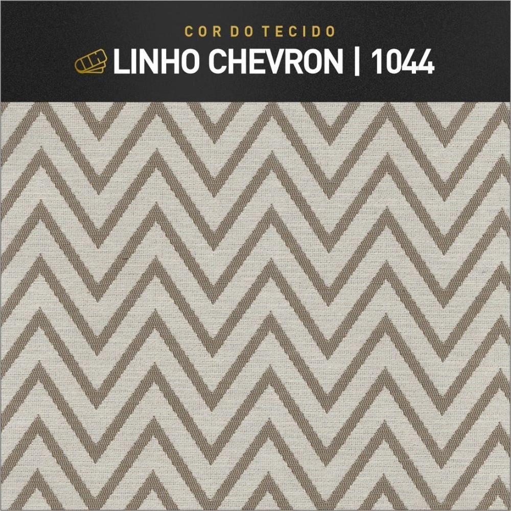 Conjunto - 2 Puffs Banqueta Thor Luxo Castellar Móbile Linho Chevron - 2