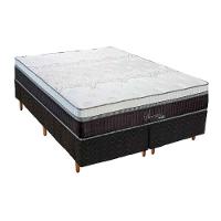 Cama Box Queen: Colchão Molas Ensacadas Polar Serenatta + Base Crc Rústico Black (158x198) - 1