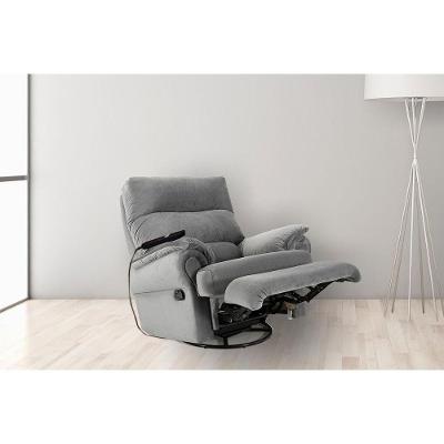 Poltrona Reclinável MH 1217 Two Way com Massagem Suede Cinza Herval