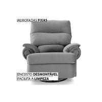 Poltrona Reclinável C- Massagem P- Sala Mh 1217 Two Way Suede Cinza - Herval - 9