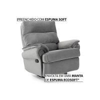 Poltrona Reclinável C- Massagem P- Sala Mh 1217 Two Way Suede Cinza - Herval - 10