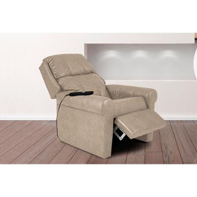 Poltrona Reclinável MH 1216 Two Way com Massagem Courano Bege para Sala Herval