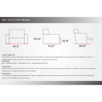 Poltrona Reclinável C- Massagem P- Sala Mh 1216 Two Way Courano Bege - Herval - 9