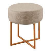 Conjunto - 2 Puffs Banqueta Otávio Luxo Castellar Móbile Linho Bege - 5