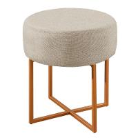 Conjunto - 2 Puffs Banqueta Otávio Luxo Castellar Móbile Linho Bege Claro - 3