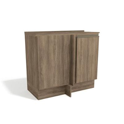 Balcão Cozinha P- Cooktop C- Tampo Maxxi G748 Canto Reto C- 1 Porta 80cm Nogal - Kappesberg