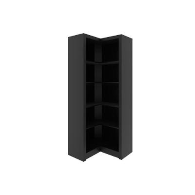 Estante Livreiro Solteiro Me4132 De Canto C- 4 Prateleiras Preto - Tecno Mobili