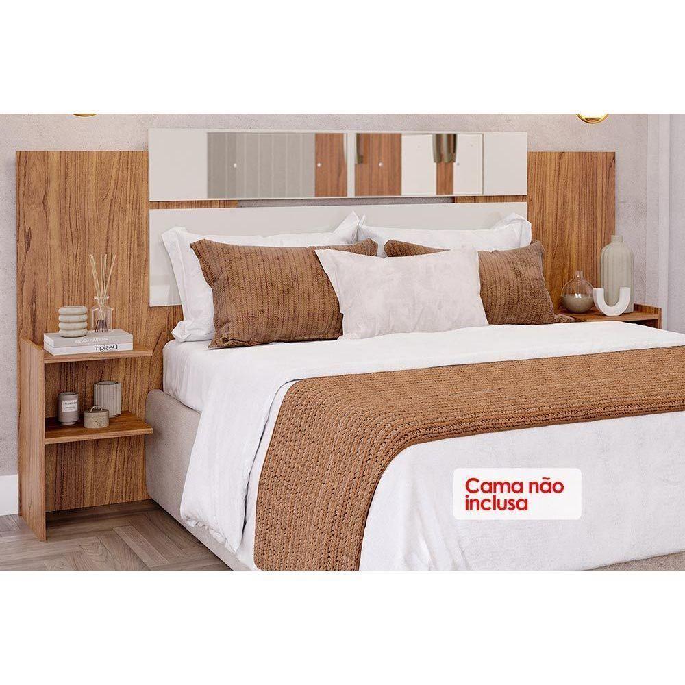 Painel Cama Box Madeirado Solteiro-casal-queen Mila C- Espelho Cinamomo - Panan - 6
