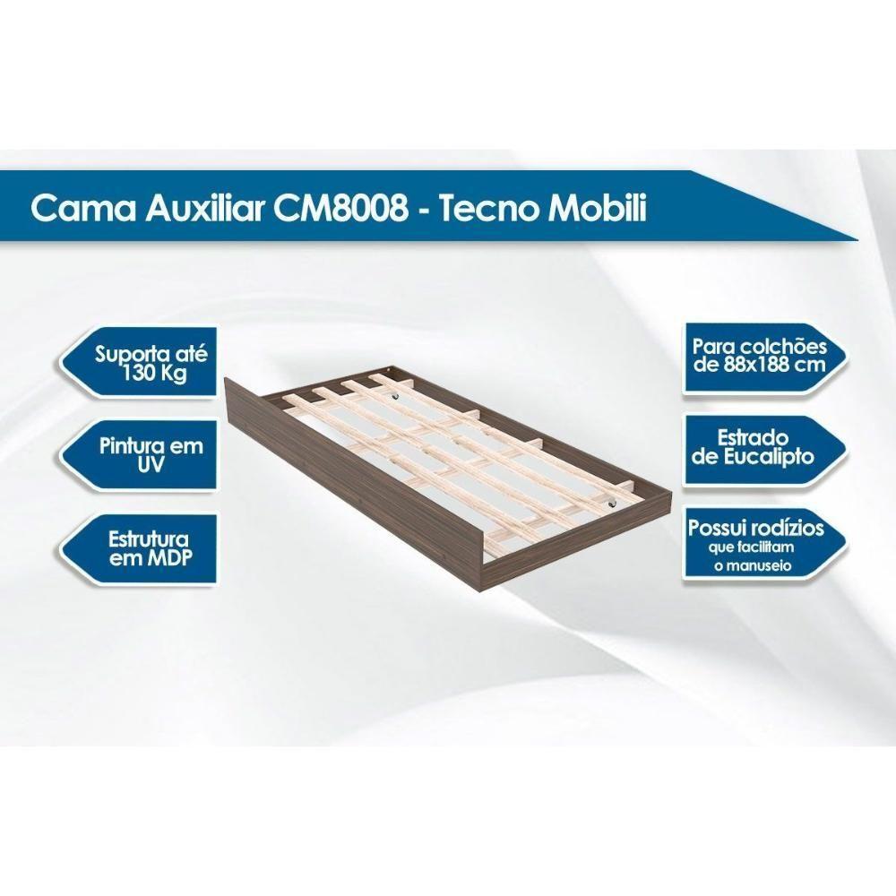 Cama Auxiliar Infantil Cm8008 Branco - Tecno Mobili - 2