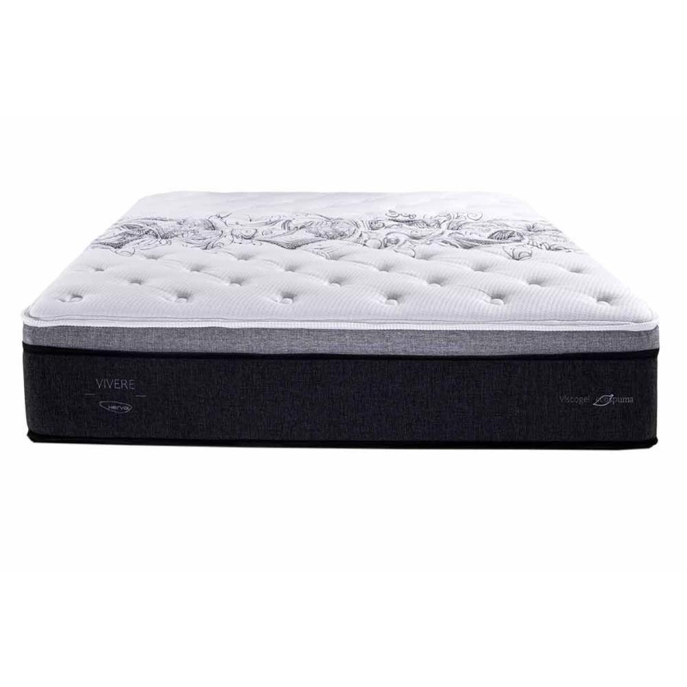 Colchão King Espuma Viscoelástico Ensacadas Masterpocket Partenon C1629 Viscogel Malha Euro Pillow (193x203x33) - Herval - 3