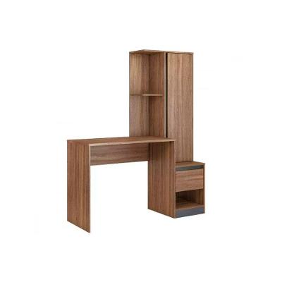 Mesa Escrivaninha Dobrável Morada Outros 1 Gaveta MDF 126cm Grafite com Nicho e Prateleira