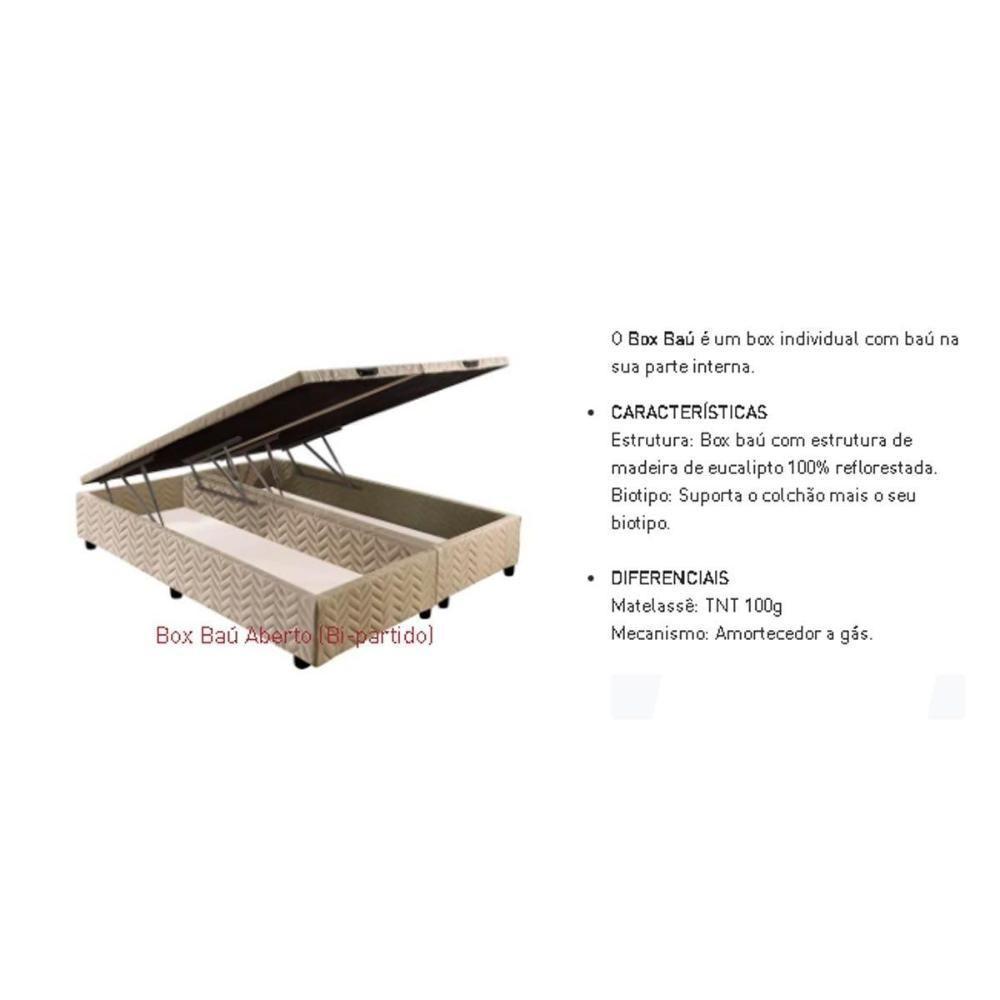 Cama Box Baú Universal Solteiro Tecido White (79x198x36) - Paropas - 4