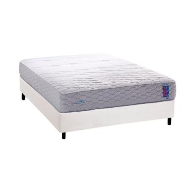 Cama Box Casal: Colchão Ortopédico Herval D33 - Ag 65 Feelcore + Base Crc Courano White (138x188)