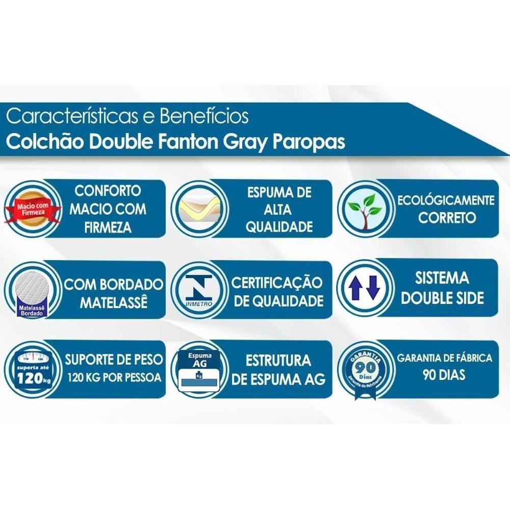 Colchão Solteiro Ortopédico Double Fanton Gray (88x188x24) - Paropas - 3