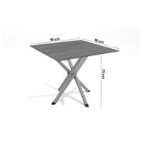 Conjunto: Mesa De Cozinha Volga C- Tampo De Madeira 90cm E 4 Cadeiras Holanda Cromado-nogueira - Branco - Kappesberg - 3