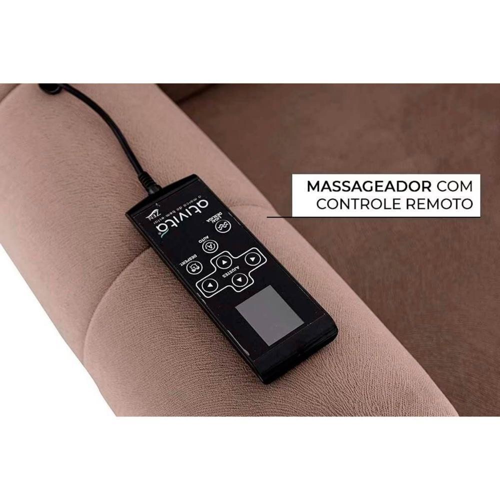 Poltrona Reclinável C- Massagem P- Sala Mh 1216 Two Way Suede Bege - Herval - 6