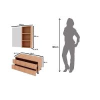 Armário C- Balcão Banheiro Rodizios Bn3603 S- Cuba 80cm E Espelho Bn3609 Branco - Tecno Mobili - 2