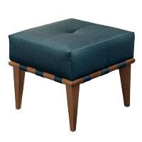 Conjunto - 2 Puffs Banqueta Noé Luxo Castellar Móbile Linho Azul