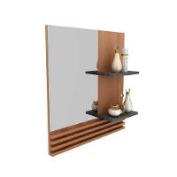 Armário C- Balcão Banheiro Suspenso Bn3601 S- Cuba 80cm E Espelho Bn3614 60cm Amendoa-marmore Branco - Tecno Mobili - 2