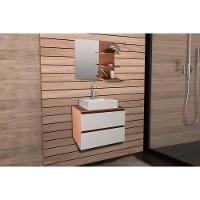 Armário C- Balcão Banheiro Suspenso Bn3607 S-cuba 60cm E Espelho Bn3608 Branco - Tecno Mobili - 5