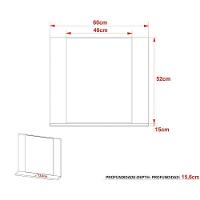 Armário C- Balcão Banheiro Suspenso Bn3601 S- Cuba 80cm E Espelho Bn3610 Branco - Tecno Mobili - 5