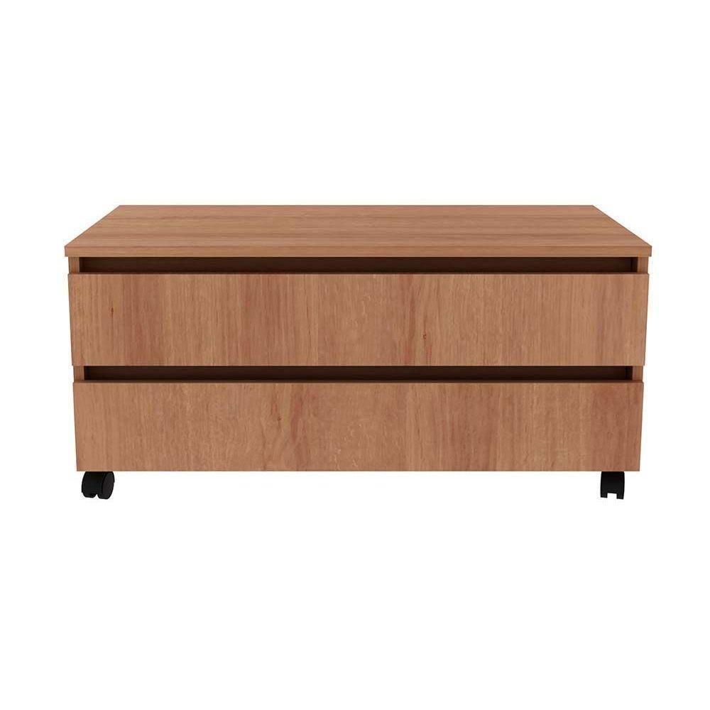 Armário C- Balcão Banheiro Rodizios Bn3603 S- Cuba 80cm E Espelho Bn3609 Amêndoa - Tecno Mobili - 6