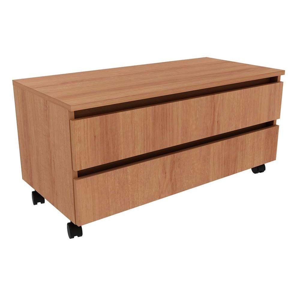 Armário C- Balcão Banheiro Rodizios Bn3603 S- Cuba 80cm E Espelho Bn3602 Branco - Tecno Mobili - 4