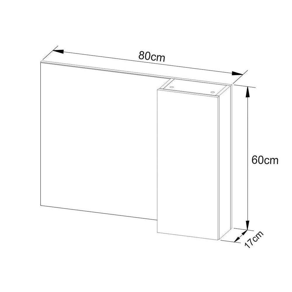 Armário C- Balcão Banheiro Rodizios Bn3603 S- Cuba 80cm E Espelho Bn3602 Branco - Tecno Mobili - 6