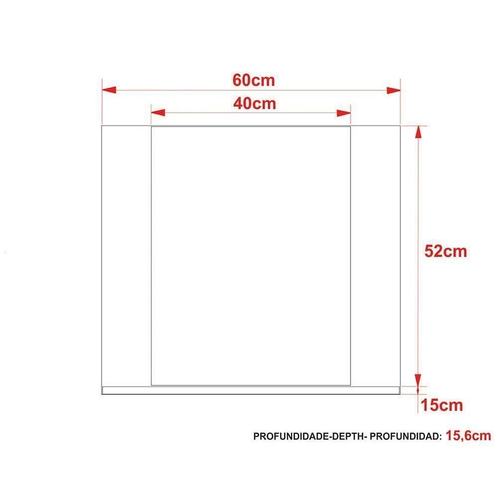 Armário C- Balcão Banheiro Rodizios Bn3603 S- Cuba 80cm E Espelho Bn3610 Branco - Tecno Mobili - 9