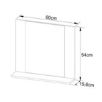 Armário C- Balcão Banheiro Rodizios Bn3603 S- Cuba 80cm E Espelho Bn3610 Branco - Tecno Mobili - 8