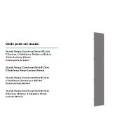 Porta Para Closet Individual 40cm Com Puxador Perfil Inox Luciane Móveis Cinza Puro - 3