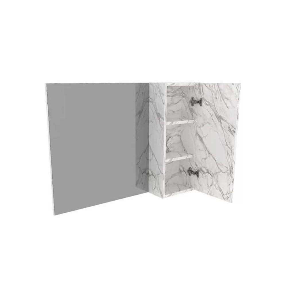 Armário C- Balcão Banheiro Suspenso Bn3601 Cuba Bn3600 80cm E Espelho Bn3602 Amêndoa - Tecno Mobili - 6