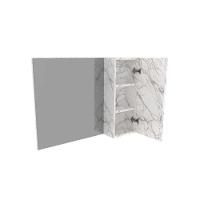 Armário C- Balcão Banheiro Suspenso Bn3601 Cuba Bn3600 80cm E Espelho Bn3602 Branco - Tecno Mobili - 6