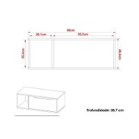 Armário C- Balcão Banheiro Suspenso Bn3644 E C- Rodízios Bn3643 80cm E Espelho Bn3645 80cm Mármore Lunar - Tecno Mobili - 3