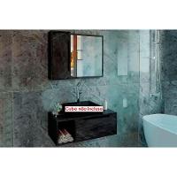 Armário C- Balcão Banheiro Suspenso Bn3644 E C- Rodízios Bn3643 80cm E Espelho Bn3645 80cm Branco - Tecno Mobili - 4