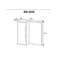 Balcão P- Banheiro Suspenso Bn3646 E C- Rodízios Bn3647 60cm E Armário C- Espelho Bn3648 60cm Branco - Tecno Mobili - 2