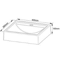 Armário C- Balcão Banheiro Suspenso Bn3607 Cuba Bn3600 60cm E Espelho Bn3610 Amêndoa-branco - Tecno Mobili - 6