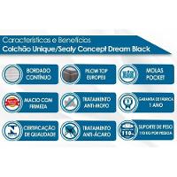 Colchão Queen Molas Pocket Ensacadas Concept Dream Black (158x198x25) - Plumatex - 2