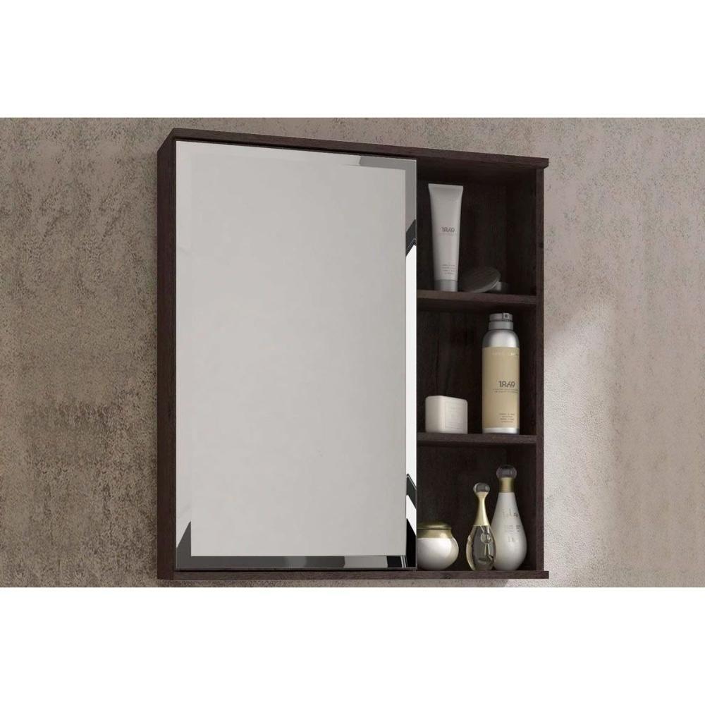 Espelheira De Banheiro Treviso Parede 56x63 Cafe - Mgm - 1