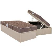 Cama Box Baú Solteiro: Colchão Molas Masterpocket Ensacadas Herval Bonnel Suite Master + Base Crc Suede Clean (88x188) - 1
